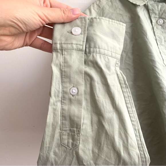 New Everlane The Silky Cotton Way Short Shirt in Laurel Green Size Medium - Picture 13 of 13